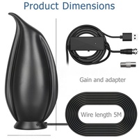 Vertikale Hochleistungs-Digital-TV-Antenne 39dBi Verstärkung Dach/UHF/VHF Nutzung Große Reichweite HD-TV-Empfang DVB-T/T2 Kompatibel Magnetisch