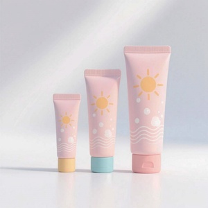 Empty <b>Tube</b> Skin Care Lotion Orange <b>Plastic</b> <b>Tube</b> with Screw Cap for Cosmetic Packaging - Product Image 5