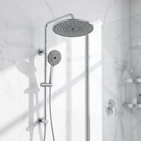 Ensemble colonne de douche effet pluie en acier inoxydable chromé TM-1141
