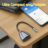 Adaptateur USB 3-en-1 OEM d'usine pour USB-C vers Ethernet RJ45 (1000 Mbps) et convertisseur audio 3,5 mm pour téléphone portable à port Type-C