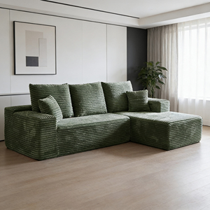 <span class=keywords><strong>Canapé</strong></span> modulaire multifonctionnel en forme de L, neuf, avec housse en <span class=keywords><strong>tissu</strong></span> peluche long <span class=keywords><strong>confortable</strong></span> et mousse de soutien robuste, convertible en lit - Product Image 2
