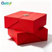 Boîte cadeau magnétique à double ouverture en carton rigide gris, écologique, avec logo personnalisé pour l'emballage de produits artisanaux et d'œuvres d'art