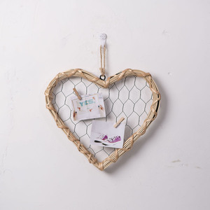 Hand Woven Heart Shaped <b>Photo</b> <b>Frame</b> With Wire Mesh For Home Decor Wall Hanging Living Room Valentine'S Day Decoration - Product Image 2