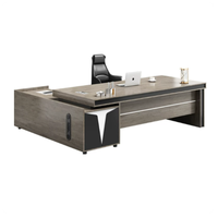 Nouveau bureau de direction moderne, durable et réglable, avec panneau en bois et combinaison de tiroirs à dossiers