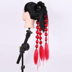 Ombre Bleu 24 Inch Box Braid Hair Mini Twist Hair Synthétique Ponytail Headpiece avec Bande <span class=keywords><strong>de</strong></span> Cheveux Élastique - Product Image 2