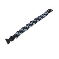 Bracelet de survie d'urgence en corde à main pour l'extérieur Bracelets tissés à la main en paracorde à sept cœurs à blocs de couleurs