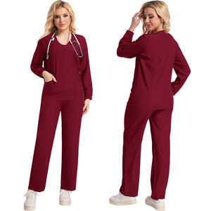 スクラブユニフォームセット 看護師用医療スクラブ 卸売医療スクラブ販売業者 看護師用衣装 女性用手術ユニフォーム スクラブ - Product Image 1
