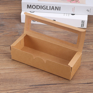 <span class=keywords><strong>Cajas</strong></span> Rectangulares <span class=keywords><strong>Transparentes</strong></span> con Tapa Abatible para Repostería, <span class=keywords><strong>Cajas</strong></span> <span class=keywords><strong>de</strong></span> Papel Kraft para Macarons, <span class=keywords><strong>Cajas</strong></span> <span class=keywords><strong>de</strong></span> Papel para Galletas y Dulces - Product Image 3