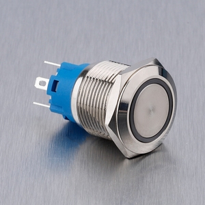 ABILKEEN 22mm 1NO 1NC Ring <strong>Led</strong> Power Logo Waterproof Stainless Steel <strong>Switch</strong> 220V Metal <strong>Push</strong> <strong>Button</strong> <strong>Switch</strong> <strong>Suppliers</strong> - Product Image 4