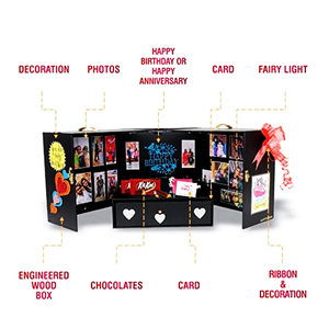 กล่องของขวัญ<span class=keywords><strong>วัน</strong></span><span class=keywords><strong>เกิด</strong></span> กล่องเค้กเซอร์ไพรส์แบบกำหนดเอง พร้อมของตกแต่งและการ์ดอวยพร - Product Image 4