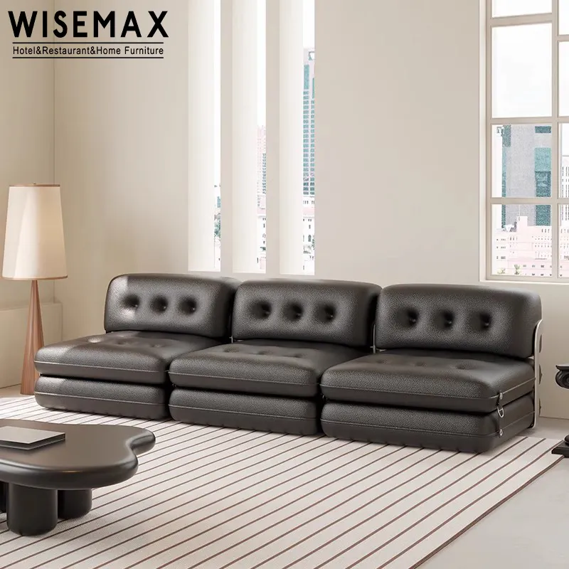 WISEMAX FURNITURE Modern home tatami divano letto pieghevole divano di lusso set divano singolo a tre posti per soggiorno