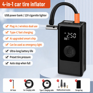 Arrancador de Coches Portátil de 12V, Inflador de Neumáticos 2 en 1, Compresor de Aire, Luz LED, Banco de Energía de 4000mAh/6000mAh, 150 PSI - Product Image 2