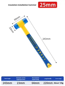 Martello da Installazione Deer Fairy, Martello in Gomma per Piastrelle, Porte e Finestre, Manico in Plastica Isolato, Testa del Martello Piccola e Rimovibile - Product Image 5