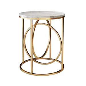 Tavolino rotondo di migliore qualità con finitura in legno oro nordico di lusso con struttura in ferro tavolino da caffè con piano in legno tavolino da salotto piccolo