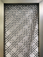 Panneaux de séparation de pièce pliables translucides découpés au laser en aluminium sur mesure, style Art Déco, pour hall d'hôtel, jardin extérieur - Légers