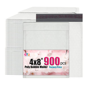 Sobres de Burbuja Ecológicos Biodegradables de 4x8 Pulgadas, Autosellables, Duraderos, Blancos, Acolchados con Burbujas - Product Image 1