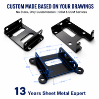 Fabrication sur mesure de tôles métalliques de précision TZR OEM, support en U robuste, assemblage métallique noir brillant