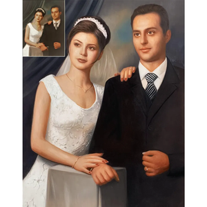Peinture à l'huile sur toile personnalisée de style moderne, <span class=keywords><strong>portrait</strong></span> peint à la main à partir de votre <span class=keywords><strong>photo</strong></span> - Product Image 2