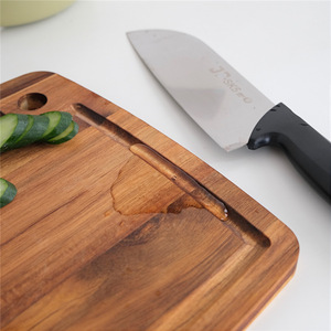 Tabla de Cortar de Madera Maciza 35x25x1.5cm Rectangular Multifuncional para Queso y Frutas, Tabla de Cortar de Madera de Acacia - Product Image 4