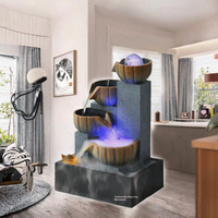 Petite table basse moderne avec fontaine, roue Feng Shui, eau courante de bureau, décoration d'intérieur, salon, Sheng Bangrong
