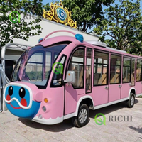 Véhicule électrique de visite écologique avec volant gauche de bus touristique à thème de taille compacte
