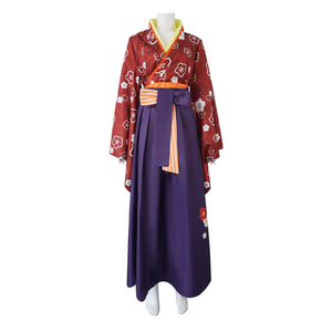 2026 Amelia Women's Faux Fur Kimono Cosplay Dress with Florals-National Asia-Pacific Island Clothing & Accessories - Product Image 2