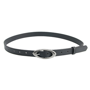 Cintura Sottile con Fibbia Ovale in Lega d'Argento per Donne, Cinture Sottili in Ecopelle per Jeans, Abiti e Pantaloni, Accessori di <span class=keywords><strong>Abbigliamento</strong></span> Femminile - Product Image 3