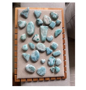Cabochons de Larimar Naturel Mélangé de Haute Qualité, Formes Libres, en Gros, pour Bijoux Kove NC01 - Product Image 1