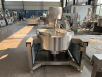 Marmite mélangeuse automatisée à double enveloppe de 200 L à chauffage au gaz pour la cuisson de purée de pommes de terre, idéale pour les usines de transformation alimentaire