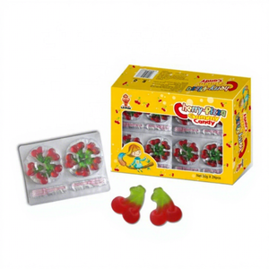 Caramelos de gelatina blandos con sabor variado en forma de <span class=keywords><strong>pizza</strong></span> de cereza, personalizados al por mayor con etiqueta privada, dulces y caramelos halal - Product Image 1