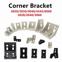 2020 2028 3030 3060 4040 4080 6060 20/30/40/45/60 connecteur de profil en aluminium CNC routeur support d'angle en aluminium 2040 3060 6060