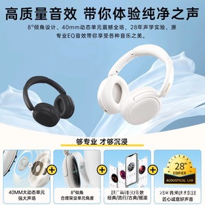 เอ็ดดี้ฟายเออร์ W800BT หูฟังบลูทูธแบบไร้สายแบบครอบหูพร้อมฟังก์ชั่นการโทรสำหรับเล่นเกมกีฬาและอีสปอร์ต - Product Image 5