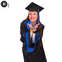 Ensemble de robes de cérémonie pour lycée, baccalauréat/mastère, robe académique tissée pour adultes, 100% polyester, uniforme scolaire
