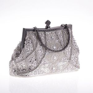 Vintage Bride <strong>Wedding</strong> <strong>Guests</strong> Gift Purse Graduation Prom Party <strong>Clutch</strong> Vintage Beaded <strong>Clutch</strong> Evening <strong>Bags</strong> <strong>for</strong> Women - Product Image 3