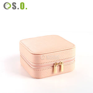 Boîte de rangement de bijoux de voyage en cuir PU élégante et portable, sur mesure, de haute qualité, pour boucles d'oreilles, colliers et bagues - Product Image 3