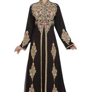 Caftan élégante avec perles en verre de cristal, vêtement pour mariage et fête, tenue élégante orné de pierres, travail, livraison gratuite, 2021 - Product Image 1