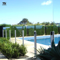 Système de balustrade extérieure moderne en acier inoxydable et verre trempé pour balcon et escalier - Balustrade sans cadre durable, finition satinée/polie