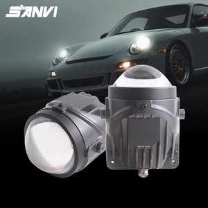 SANVI New Fashion AI F09 3 Inch Lens Fog <b>Light</b> <b>Projector</b> With Bluetooth App 3 Color High Low Beam - Product Image 1