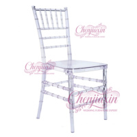 Chaises Chiavari en plastique transparentes de luxe, empilables et démontables, pour mariages et événements en plein air, pour hôtels et réceptions