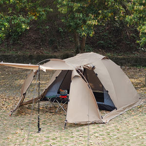 Grande tente de camping d'hiver pliable et portable, résistante au soleil et à la pluie, ignifuge, avec espace arrière - Product Image 6