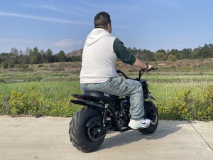 Prix direct usine Moto tout-terrain 200cc à essence, Dirt Bike à pneus larges, Pit Bike pour adultes, cadre robuste, démarrage électrique, vitesse maximale - Product Image 6
