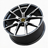 JZ Meilleures ventes Jante forgée à double rayon 17 19 20 22 pouces 5x114.3 5x120 5x112 Noir à lèvre polie pour Audi A3 A4 S4 S5