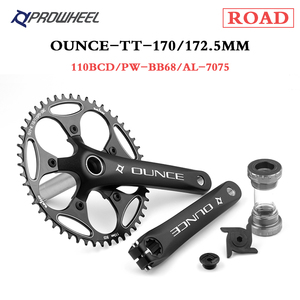 Prowheel盎司110 BCD公路自行车曲柄组，带170/172 5毫米曲柄50/52/54T/56T/58T/60t链环底部支架BB曲柄组 - Product Image 2