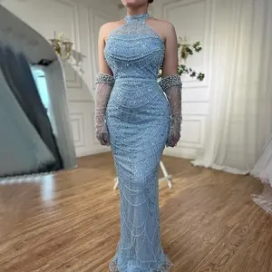 Serene <span class=keywords><strong>Hill</strong></span> Dubai Arabia Vestidos de Noche Vestidos 2024 para mujeres sirena desnuda con <span class=keywords><strong>guantes</strong></span> fiestas de boda LA72032A personalizado - Product Image 4