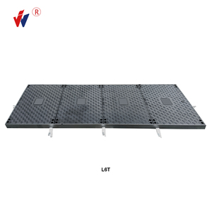 Couvercle de regard carré en fonte ductile robuste L2T L3T L4T pour télécommunications EN124 GGG 500-7 C250, <span class=keywords><strong>peinture</strong></span> bitumineuse noire, certifié CE - Product Image 3