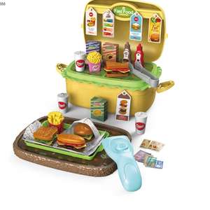 <span class=keywords><strong>Happy</strong></span> Little Chef Kitchen Toy 3 en 1 Almacenamiento de hamburguesas Juego de cocina Juguetes y comidas - Product Image 2