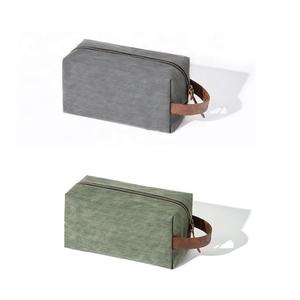 Bolsa de Aseo Portátil de Cuero PU para Hombre, Diseño Moderno, Gran Capacidad, Impermeable, Bolsa de Cosméticos de Viaje con Cierre - Product Image 6