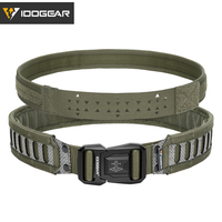 Sabuk Taktis IDOGEAR 2 Inci Lepas Cepat Ranger Green MOLLE Dengan Sabuk Dalam dan Luar Ringan untuk Pria