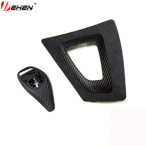 BMW F20 F21 F22 F23 M 퍼포먼스 1 2 시리즈용 알칸타라 부츠 카본 파이버 내장 액세서리가 포함된 3피스 주차 브레이크 핸들 - Product Image 4