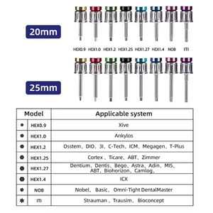 16 adet Diş İmplant Tork Anahtarı Seti Ayarlanabilir Cırcır Tornavida 10-70NCm Protez Restorasyonu için Paslanmaz Çelik Sürücü - Product Image 4